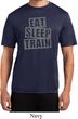 Mens Fitness Shirt Eat Sleep Train Moisture Wicking Tee