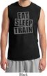 Mens Fitness Shirt Eat Sleep Train Muscle Tee T-Shirt