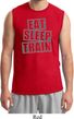 Mens Fitness Shirt Eat Sleep Train Muscle Tee T-Shirt