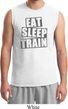 Mens Fitness Shirt Eat Sleep Train Muscle Tee T-Shirt