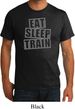 Mens Fitness Shirt Eat Sleep Train Organic Tee T-Shirt
