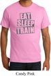 Mens Fitness Shirt Eat Sleep Train Organic Tee T-Shirt