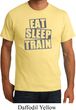 Mens Fitness Shirt Eat Sleep Train Organic Tee T-Shirt