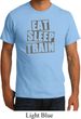 Mens Fitness Shirt Eat Sleep Train Organic Tee T-Shirt