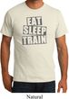 Mens Fitness Shirt Eat Sleep Train Organic Tee T-Shirt