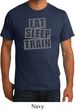 Mens Fitness Shirt Eat Sleep Train Organic Tee T-Shirt