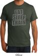 Mens Fitness Shirt Eat Sleep Train Organic Tee T-Shirt