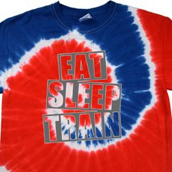 Mens Fitness Shirt Eat Sleep Train Patriotic Tie Dye Tee T-shirt Mens Fitness Shirt Eat Sleep Train Patriotic Tie Dye Tee T-shirt