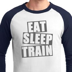 Mens Fitness Shirt Eat Sleep Train Raglan Tee T-Shirt Mens Fitness Shirt Eat Sleep Train Raglan Tee T-Shirt