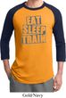 Mens Fitness Shirt Eat Sleep Train Raglan Tee T-Shirt
