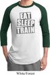 Mens Fitness Shirt Eat Sleep Train Raglan Tee T-Shirt