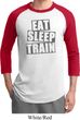 Mens Fitness Shirt Eat Sleep Train Raglan Tee T-Shirt