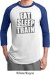 Mens Fitness Shirt Eat Sleep Train Raglan Tee T-Shirt