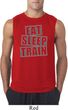 Mens Fitness Shirt Eat Sleep Train Sleeveless Tee T-Shirt