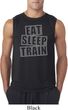 Mens Fitness Shirt Eat Sleep Train Sleeveless Tee T-Shirt