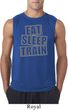 Mens Fitness Shirt Eat Sleep Train Sleeveless Tee T-Shirt