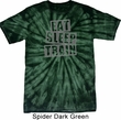 Mens Fitness Shirt Eat Sleep Train Spider Tie Dye Tee T-shirt