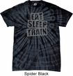 Mens Fitness Shirt Eat Sleep Train Spider Tie Dye Tee T-shirt