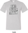 Mens Fitness Shirt Eat Sleep Train Tall Tee T-Shirt