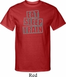 Mens Fitness Shirt Eat Sleep Train Tall Tee T-Shirt