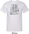 Mens Fitness Shirt Eat Sleep Train Tall Tee T-Shirt