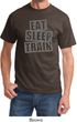 Mens Fitness Shirt Eat Sleep Train Tee T-Shirt