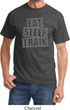 Mens Fitness Shirt Eat Sleep Train Tee T-Shirt
