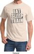 Mens Fitness Shirt Eat Sleep Train Tee T-Shirt