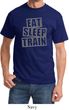 Mens Fitness Shirt Eat Sleep Train Tee T-Shirt