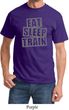Mens Fitness Shirt Eat Sleep Train Tee T-Shirt