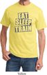 Mens Fitness Shirt Eat Sleep Train Tee T-Shirt