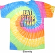 Mens Fitness Shirt Eat Sleep Train Tie Dye Tee T-shirt