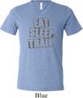 Mens Fitness Shirt Eat Sleep Train Tri Blend V-neck Tee