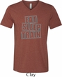 Mens Fitness Shirt Eat Sleep Train Tri Blend V-neck Tee