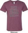 Mens Fitness Shirt Eat Sleep Train Tri Blend V-neck Tee