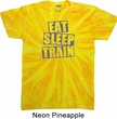 Mens Fitness Shirt Eat Sleep Train Twist Tie Dye Tee T-shirt