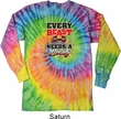 Mens Fitness Shirt Every Beast Long Sleeve Tie Dye Tee T-shirt