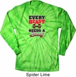Mens Fitness Shirt Every Beast Long Sleeve Tie Dye Tee T-shirt