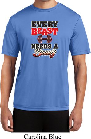 Mens Fitness Shirt Every Beast Moisture Wicking Tee T-Shirt
