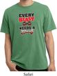 Mens Fitness Shirt Every Beast Needs A Beauty Pigment Dyed Tee T-Shirt