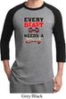 Mens Fitness Shirt Every Beast Needs A Beauty Raglan Tee T-Shirt