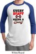 Mens Fitness Shirt Every Beast Needs A Beauty Raglan Tee T-Shirt