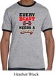 Mens Fitness Shirt Every Beast Needs A Beauty Ringer Tee T-Shirt