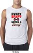Mens Fitness Shirt Every Beast Needs A Beauty Sleeveless Tee T-Shirt
