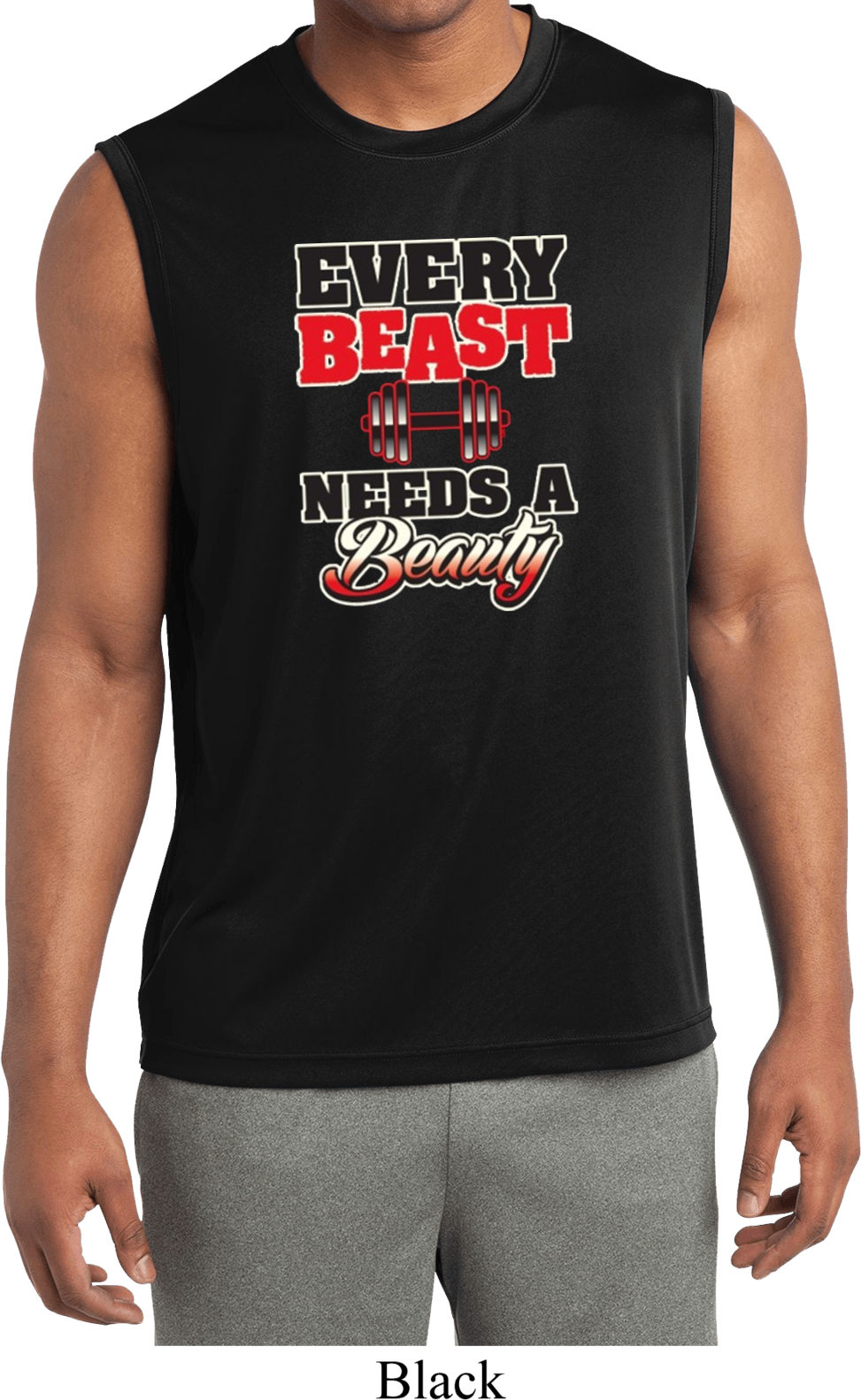 Mens Fitness Shirt Every Beast Sleeveless Moisture Wicking Tee TShirt