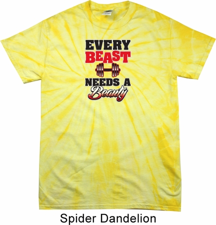 Mens Fitness Shirt Every Beast Spider Tie Dye Tee T-shirt