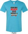 Mens Fitness Shirt Every Beast Tri Blend V-neck Tee T-Shirt