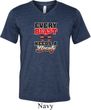 Mens Fitness Shirt Every Beast Tri Blend V-neck Tee T-Shirt