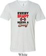 Mens Fitness Shirt Every Beast Tri Blend V-neck Tee T-Shirt
