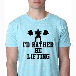Mens Fitness Shirt I Rather Be Lifting Burnout Tee T-Shirt Mens Fitness Shirt I Rather Be Lifting Burnout Tee T-Shirt